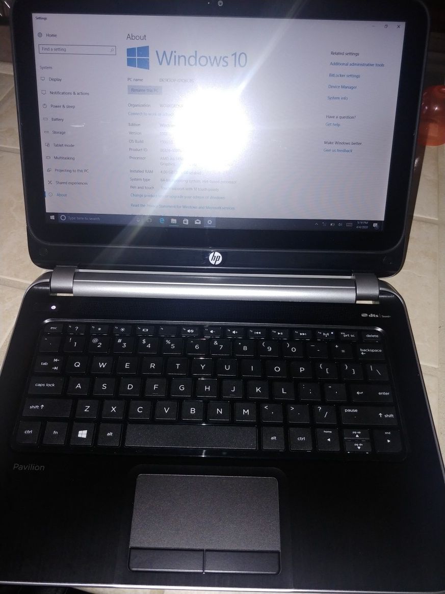 HP PAVILION 11" TOUCH LAPTOP