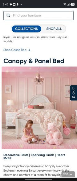 Girls twin princess bed