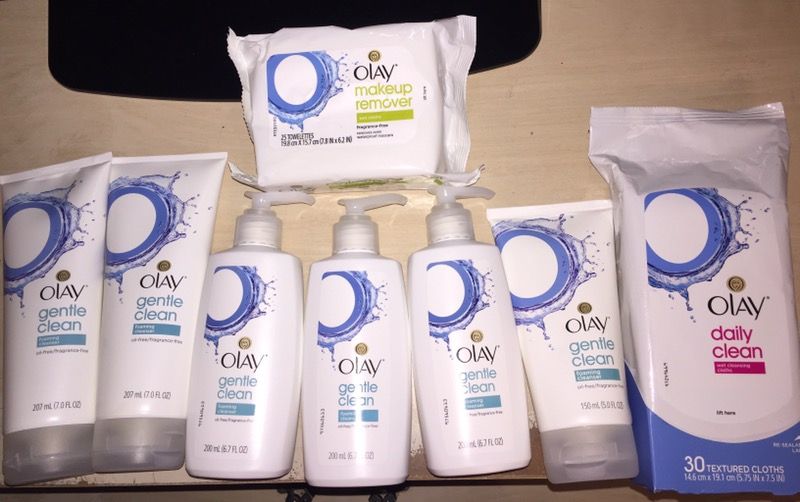 Olay facial cleansing products