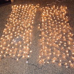 4 green wire net lights