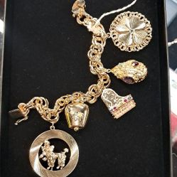 Fancy  Havy Charm Braclet 14k And 18k 100g H 