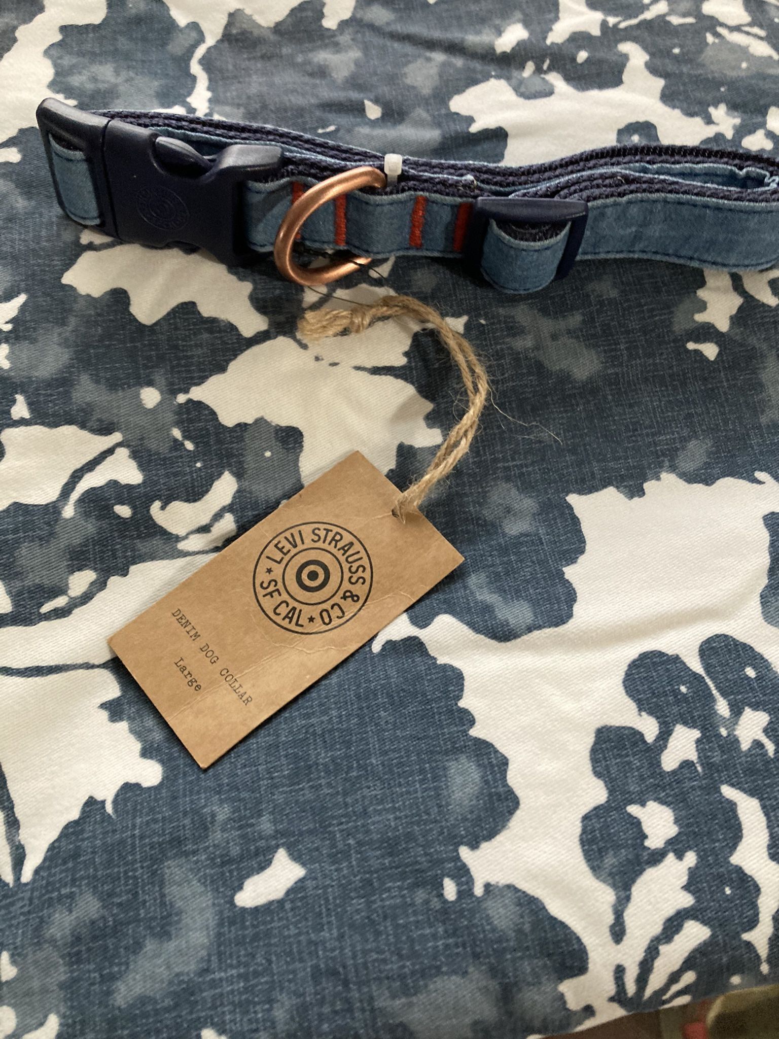 New- Levi Strauss Levi's X Target Blue Jean Denim Dog Collar 
