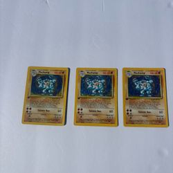 Pokémon TCG Machamp Holo Rare 1st Edition Base Set 8/102 x3