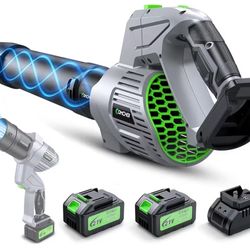 Electric Leaf Blower Cordless, 900,000 RPM, 2 x 4.0Ah Batteries & Charger, Handheld Leaf Blowers for Lawn Care, 5 Speed Mode, Portable Lightweight Gra