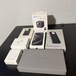 iPhone 15 Pro 256GB Unlocked, Apple Watch Ultra 2 , AirPods Pro 2, Peak Design Case , Anker All In One Fast Changer  And Power Bank 