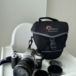 Canon EOS Rebel G 35mm Film SLR Camera with 28-105mm Lens, Bag