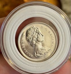 Nice 👍!! 1965 Canada Silver Quarter – 80% Silver – Elizabeth II / Caribou !