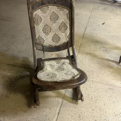Antique Victorian 1890's Folding Rocking Chair