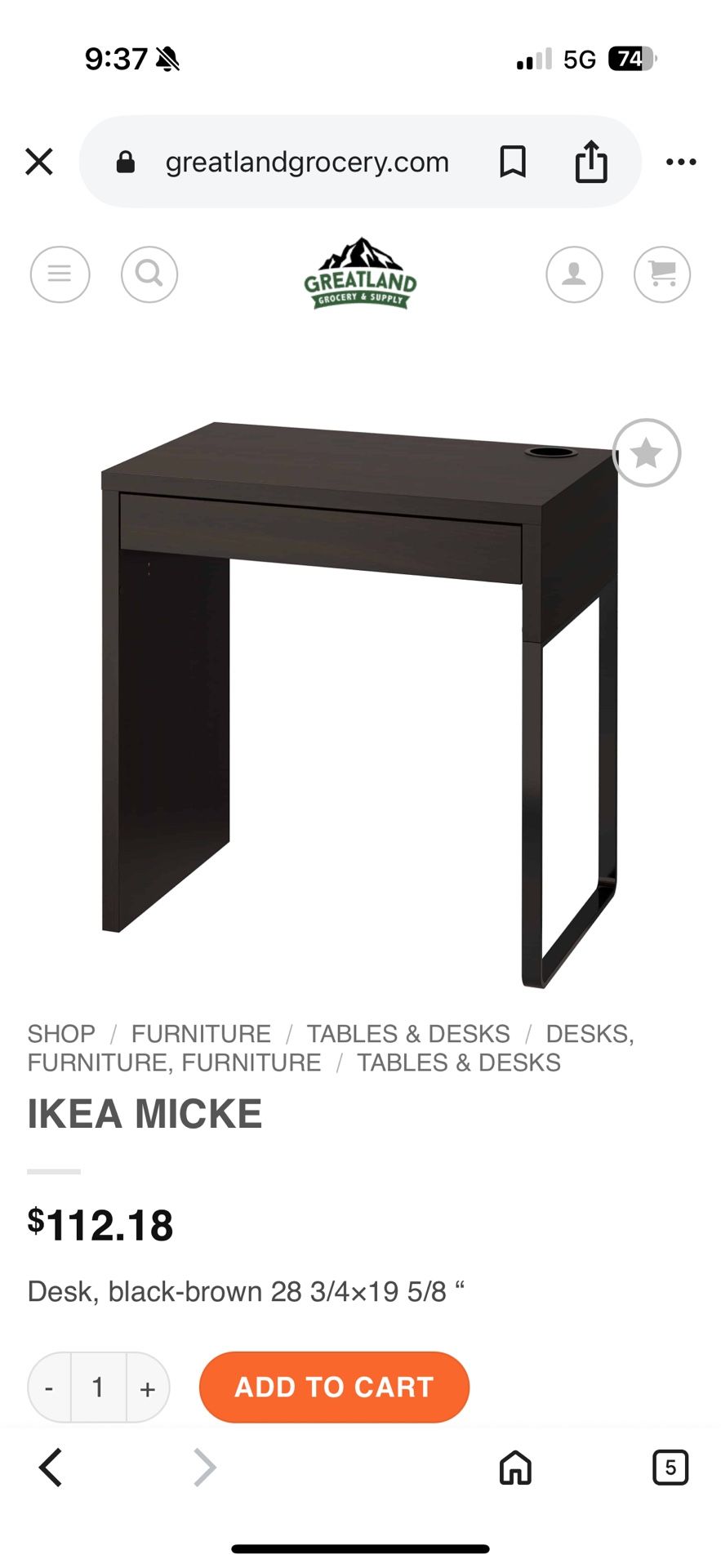 Desk New In Box