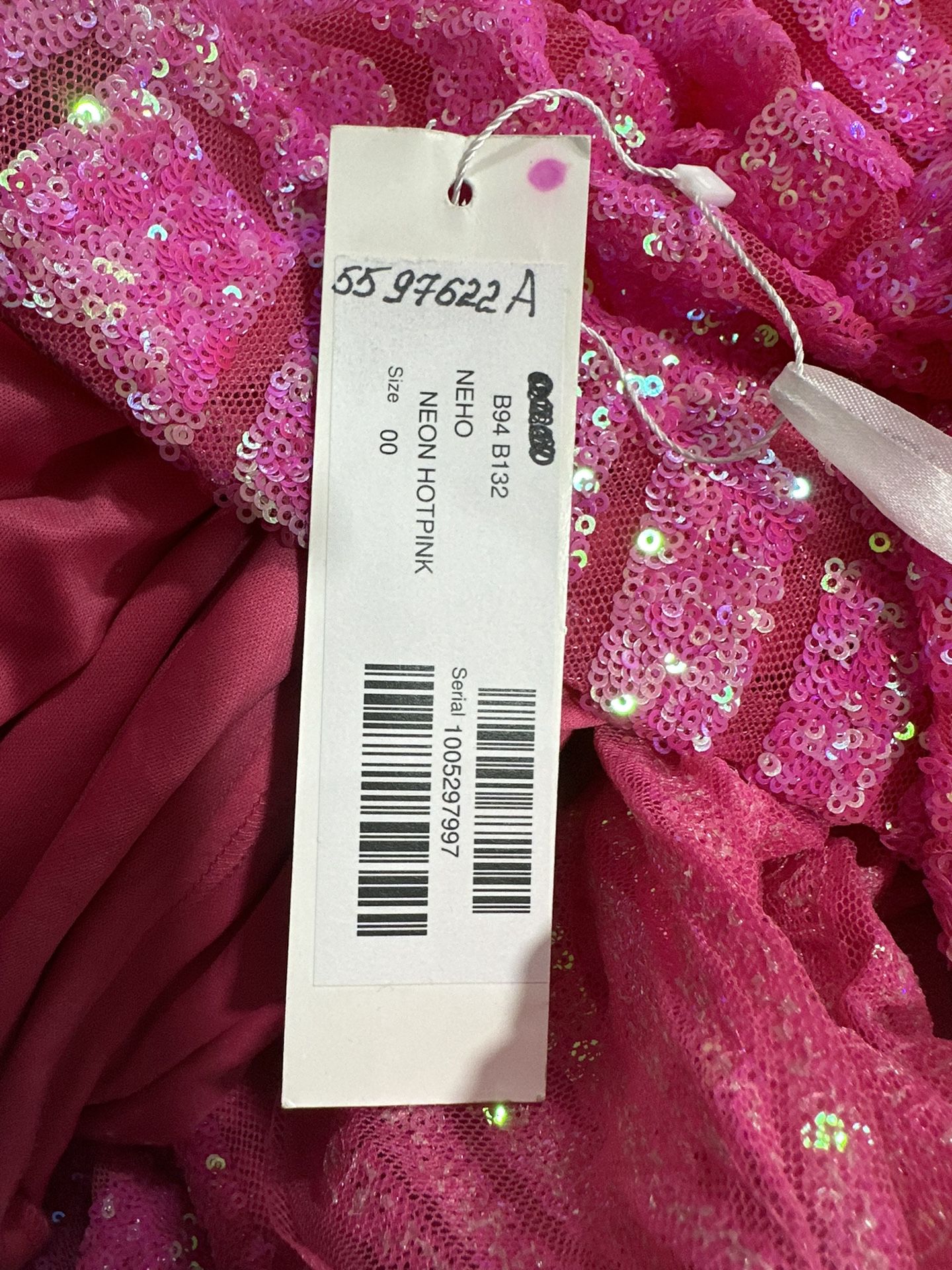 Jovani Neon Pink Prom Dress