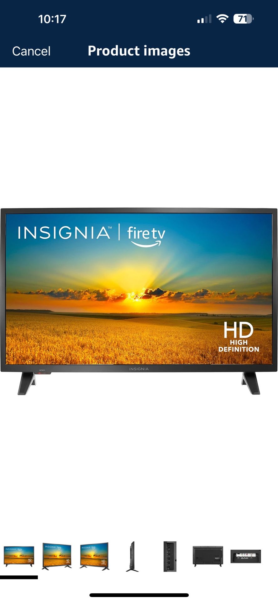 $100- INSIGNIA 32-inch Class F20 Series Smart HD 720p Fire TV with Alexa Voice Remote