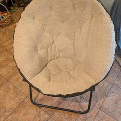 Wool Covered Dog Saucer Chair