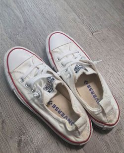Womens White Converse Size 6.5