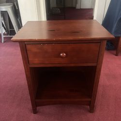 Solid Cherry Wood Nightstand – $20 (USC Area, Exposition Blvd & Western Ave)