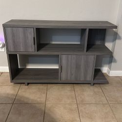 Gray Wood Office Credenza / Storage Console