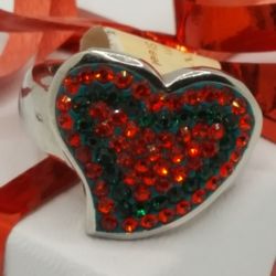 Steel Revolt Ring, Cz DIA, Sz 10 New with tag, Stainless Steel, Solid vintage Ring.
