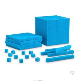 Base Ten Math Manipulatives Blue