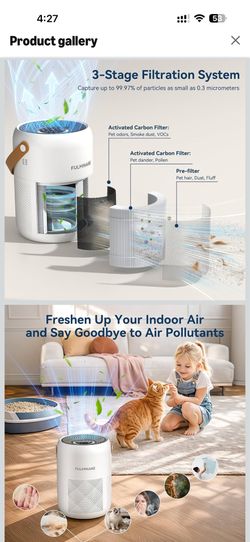 HEPA 3-Stage Air purifier 360 degrees