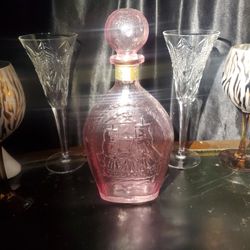 Antique Lord Calvert Bottle Pink With Original Top