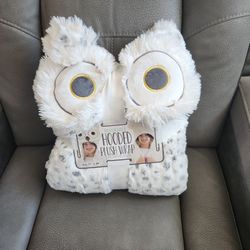 Owl Hooded Plush Wrap