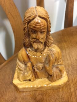 Jesus small hand carved statue