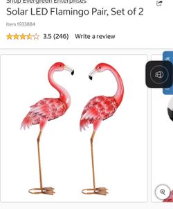 Solar LED Flamingo Pair, Set of 2