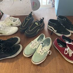 6 Pairs Preowned Men’s Shoes Size 8.5 Vans, Nike