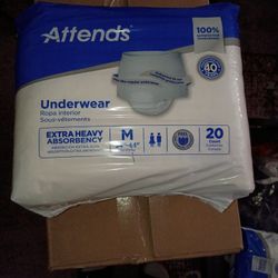 Attends Underwear Pull-Ups Extra Heavy Absorbency Size Medium
