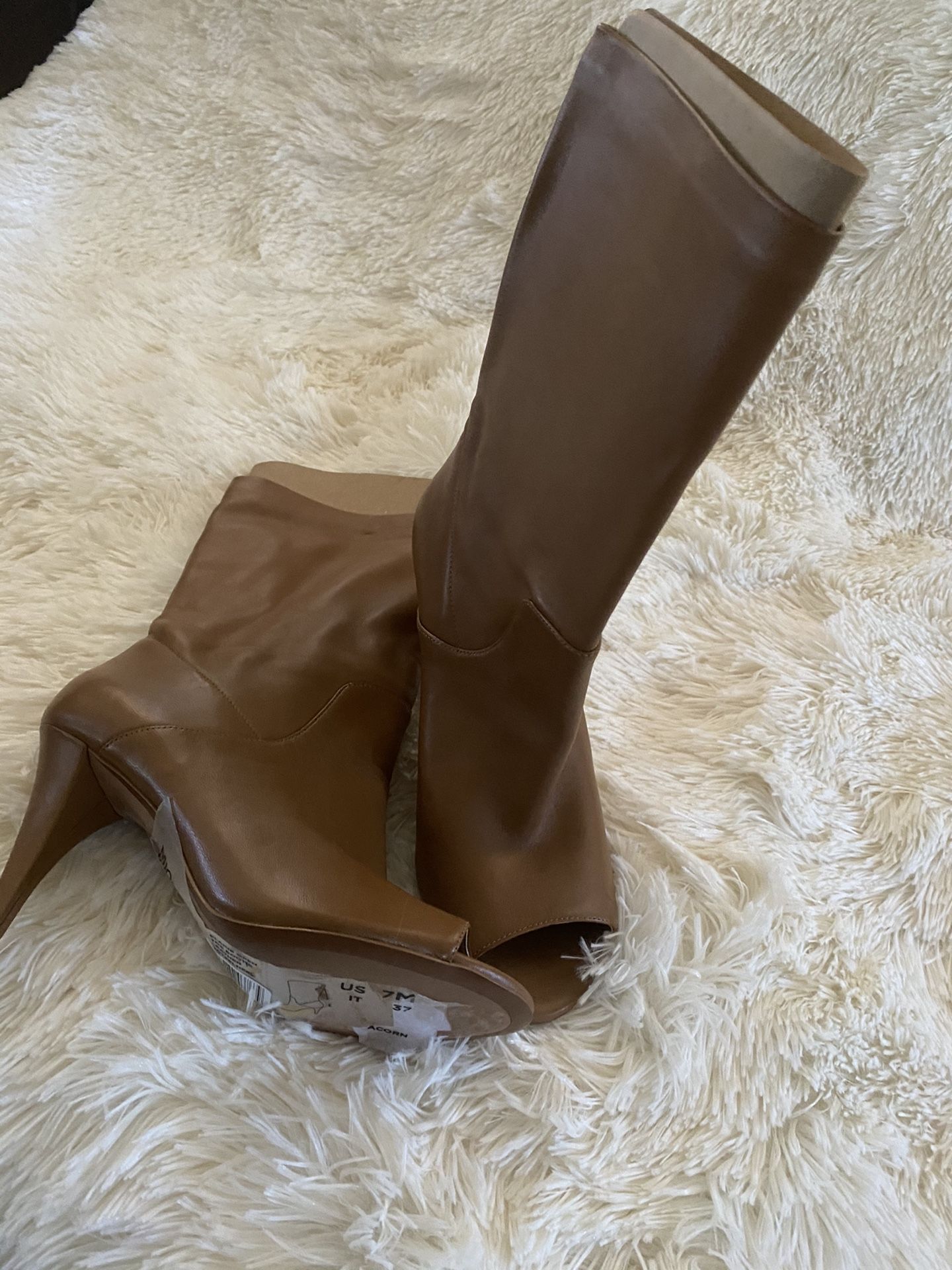 Michael Kors Leather Open Toe Bootie