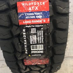 Brand New Tires (1) Pathraider Wildforce ATX (10 Ply) (LT285/70R17) (Single) ($145)