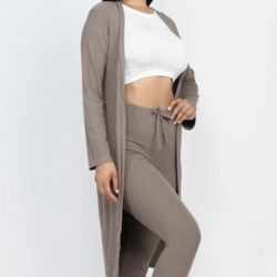 Cardigan Leggings Two Piece New Tag $20 Large 