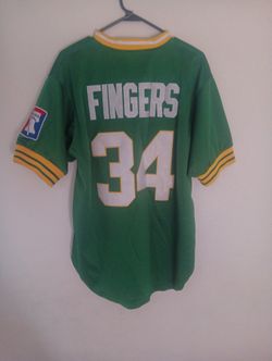 Oakland A's -Rollie Fingers Cooperstown Liberty Jersey Mitchell and Ness.