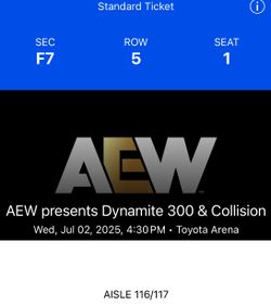 AEW Dynamite 300th Episode Ticket