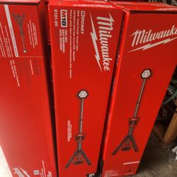 Milwaukee M18 Tower Lights Brand New In Box. 200 Each