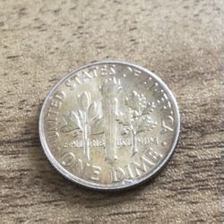1964 Gold Toned Roosevelt Dime 