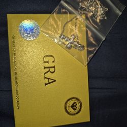 Cross Necklace Genuine Moisenite 