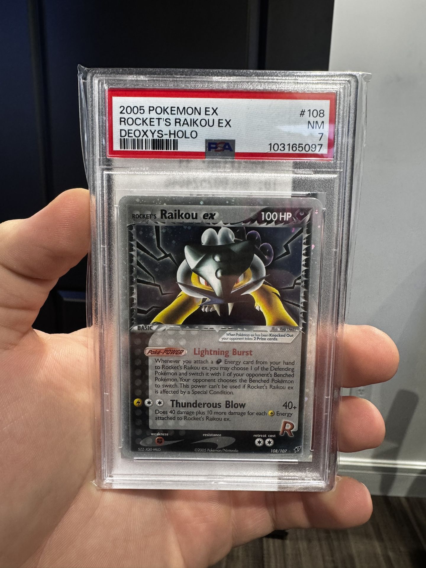 PSA 7 Rockets Raikou EX