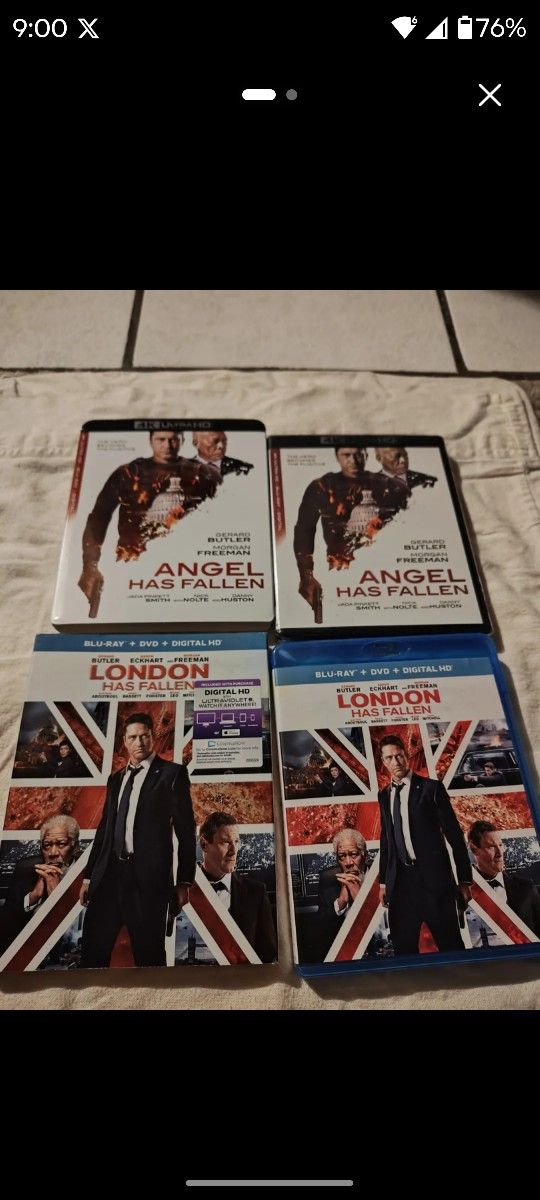 ANGEL HAS FALLEN (4K Ultra HD + Blu-ray) NEW + Free London has fallen blu ray / dvd blu ray lot acti
