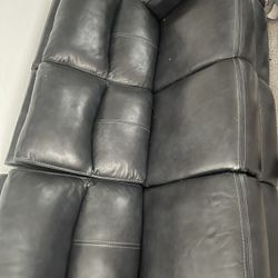 Leather Black/grey Couches 