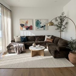 ASHLEY FURNITURE 3- PIECE BROWN SECTIONAL w/ CHAISE (FREE DELIVERY)(CLIFTON HEIGHTS PA 19018)