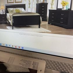 Queen Bed Room Set( Includes Queen Bed Frame, Dresser, Mirror 1 Night Stand) On Sale