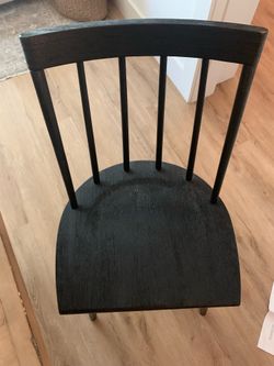 4 Shay Black Pottery Barn Chairs