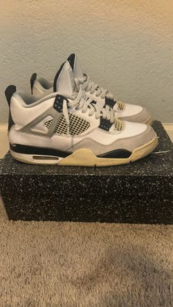 Jordan 4 Military Black With Crease Protector