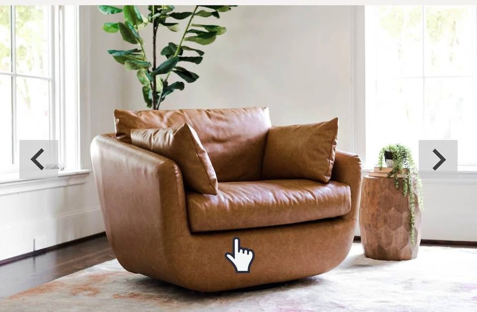 Albany park Swivel Armchair - Vegan Leather