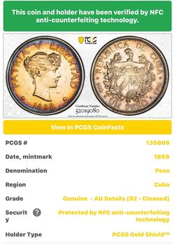 Cuba coins,monedas 1898 peso