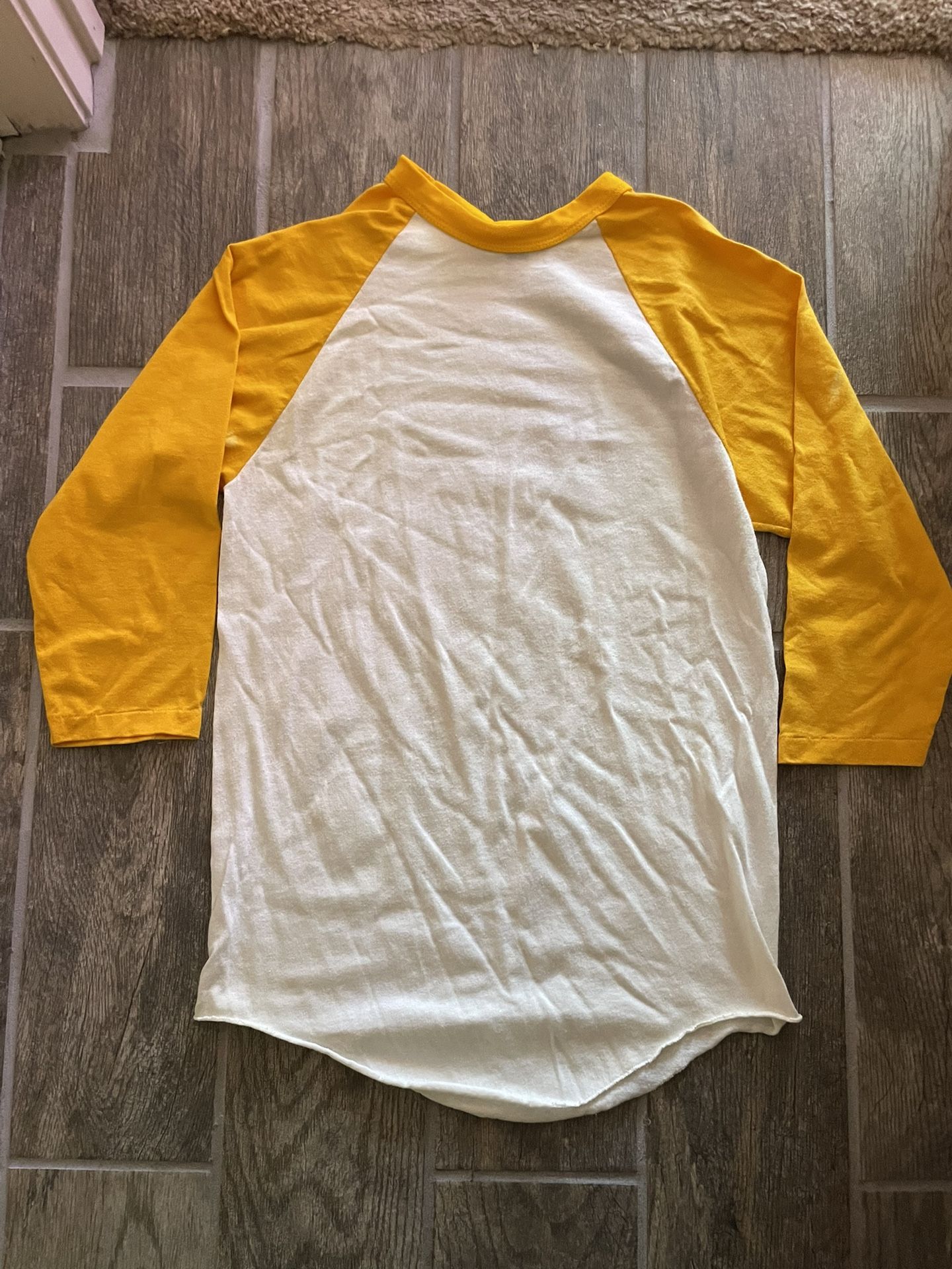 VINTAGE Russell Athletic NOS 70s Raglan Blank Baseball Tee Size L - Made in USA