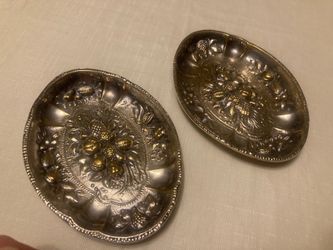 Silver ashtrays