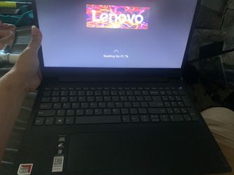 Black Lenovo 15.6" Laptop - AMD A6 - Wiped & Ready!