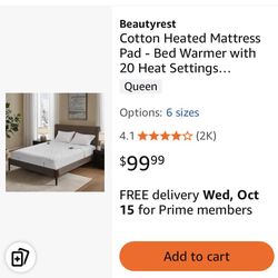 Beauty Rest Heated Sheet Queen Size Dual Zone