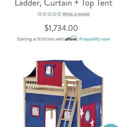 Boys Tent Loft bed